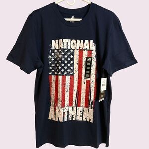 American Dream Team Network National Anthem Flag Decal Tee Shirt